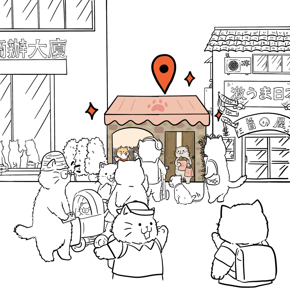 pro location busy 202610 店面就在商圈的主要街道旁,經過的人容易看見,也容易走進店裡。